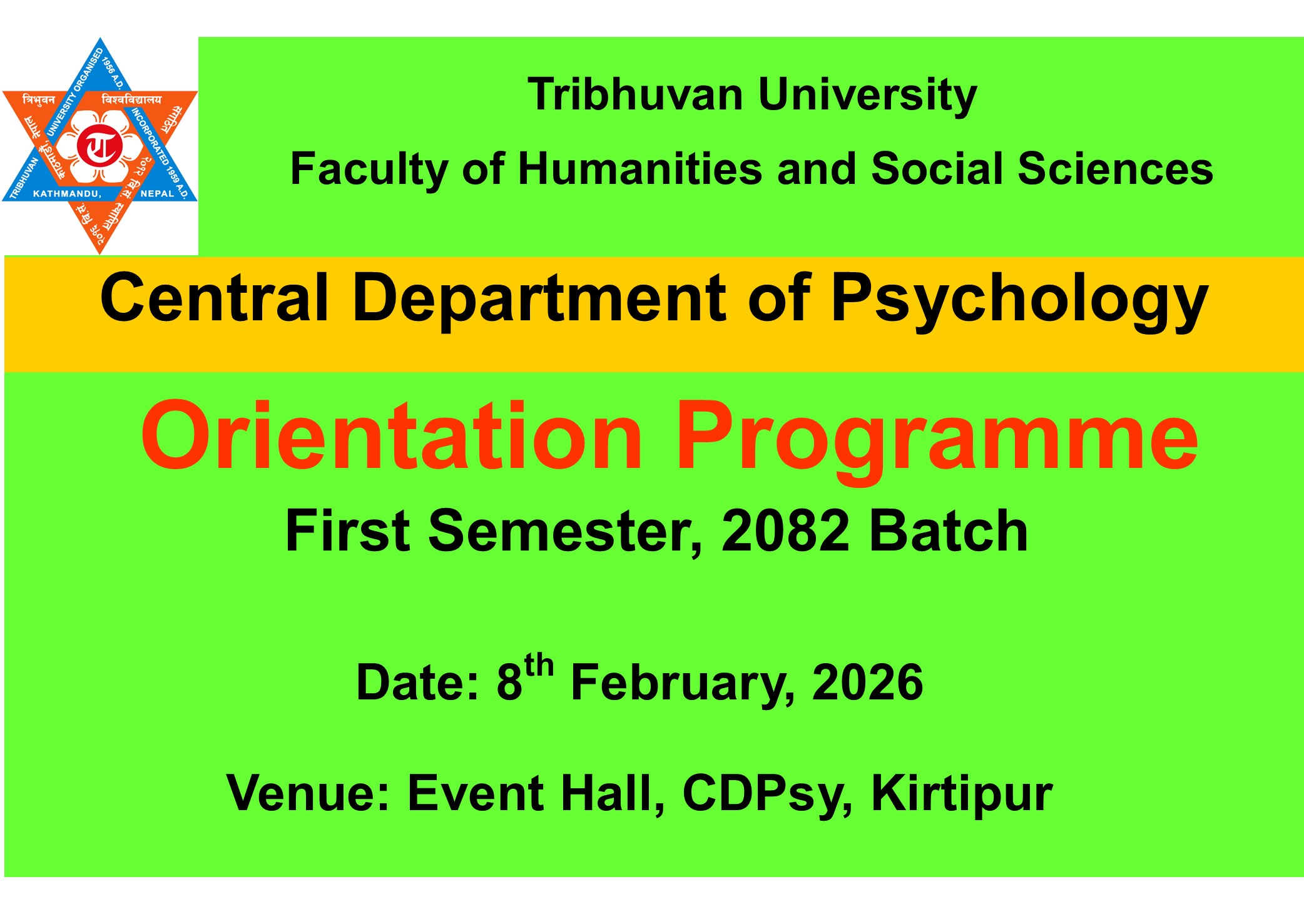 Orientation for MA First Semester-2082