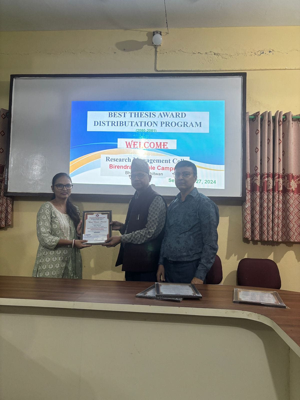Best Thesis Award Distribution Programme 2080/081