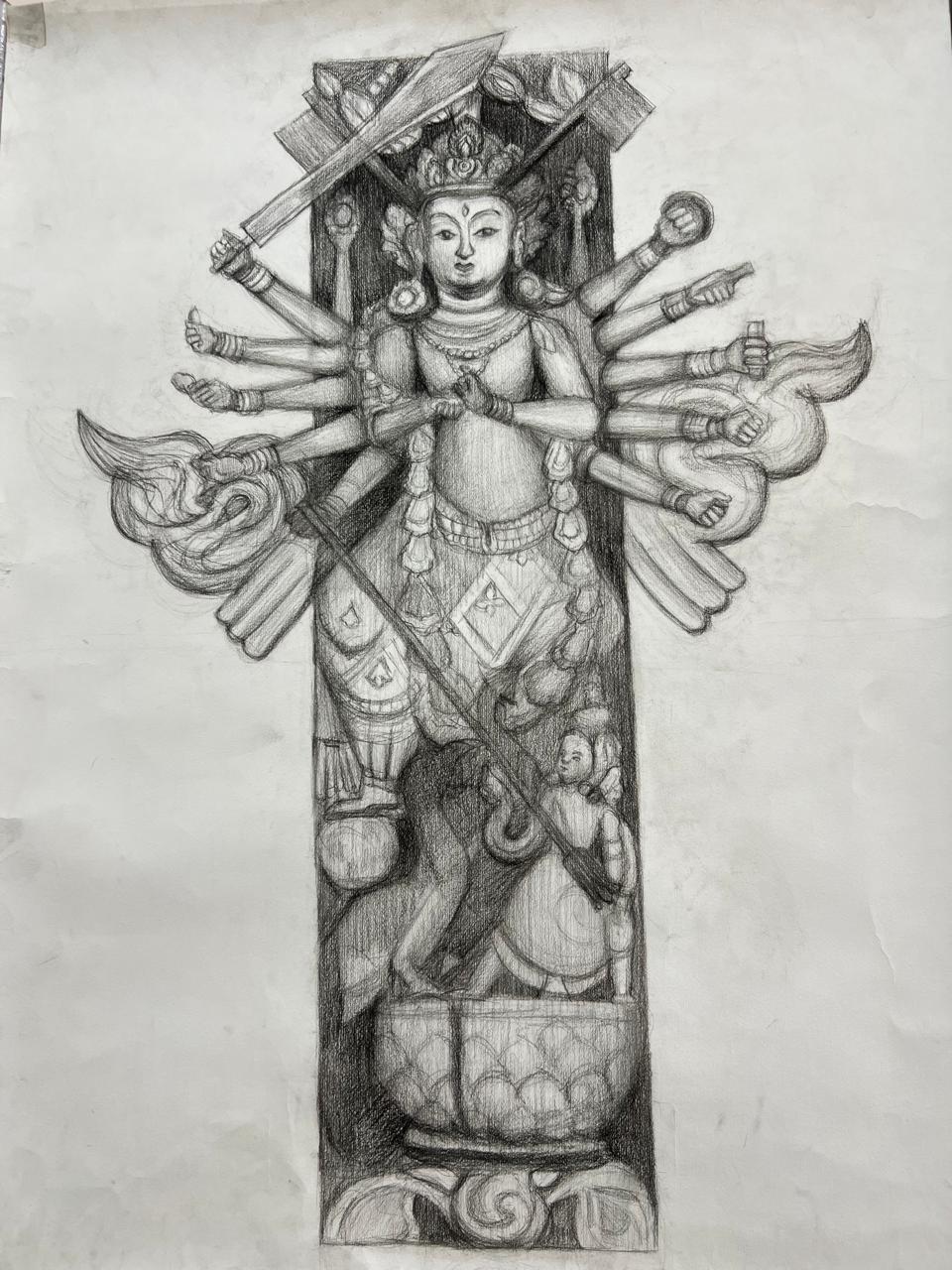 Paintaing by forth year student