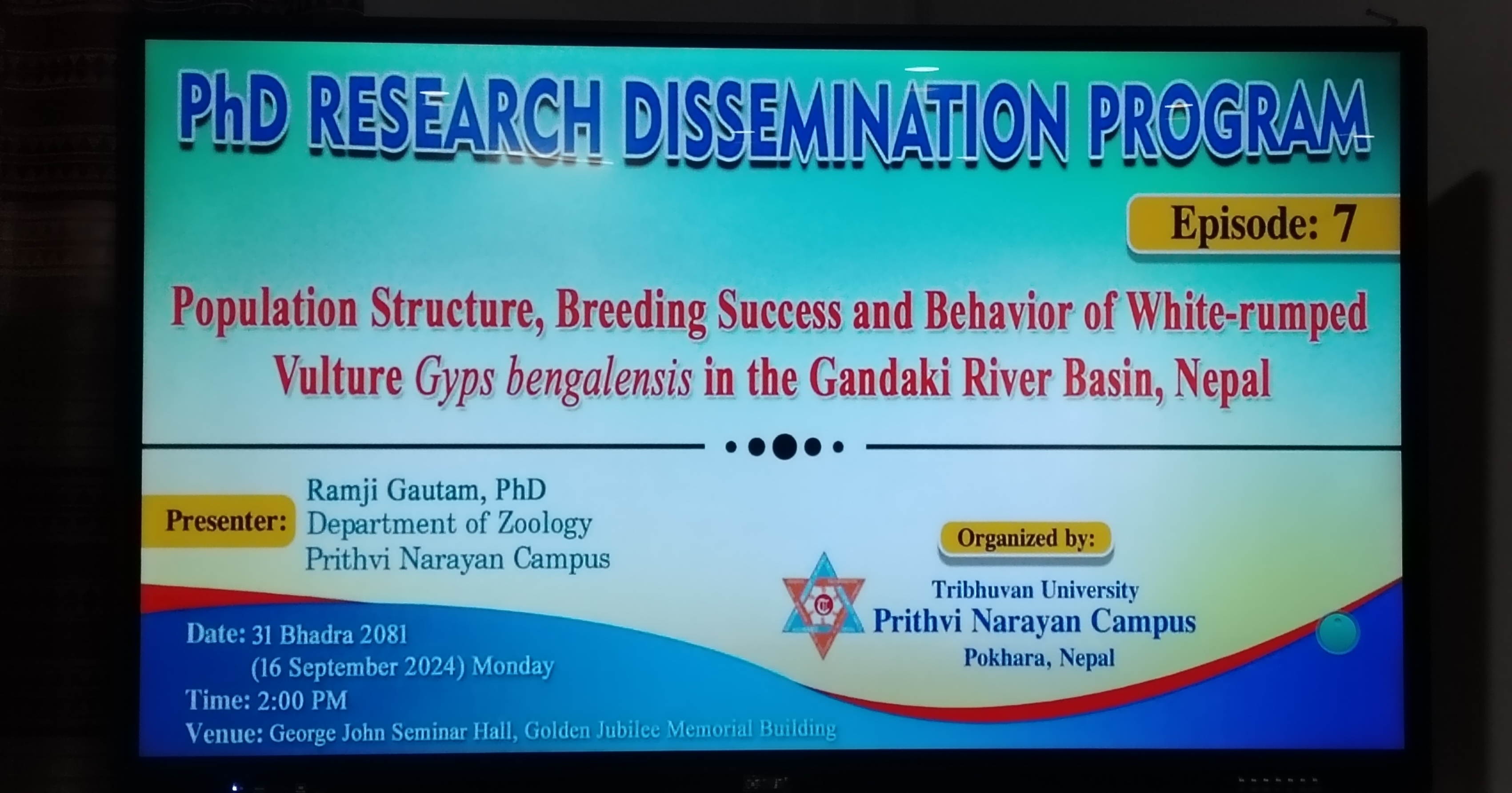 7th episode of the PhD Research Dissemination Program