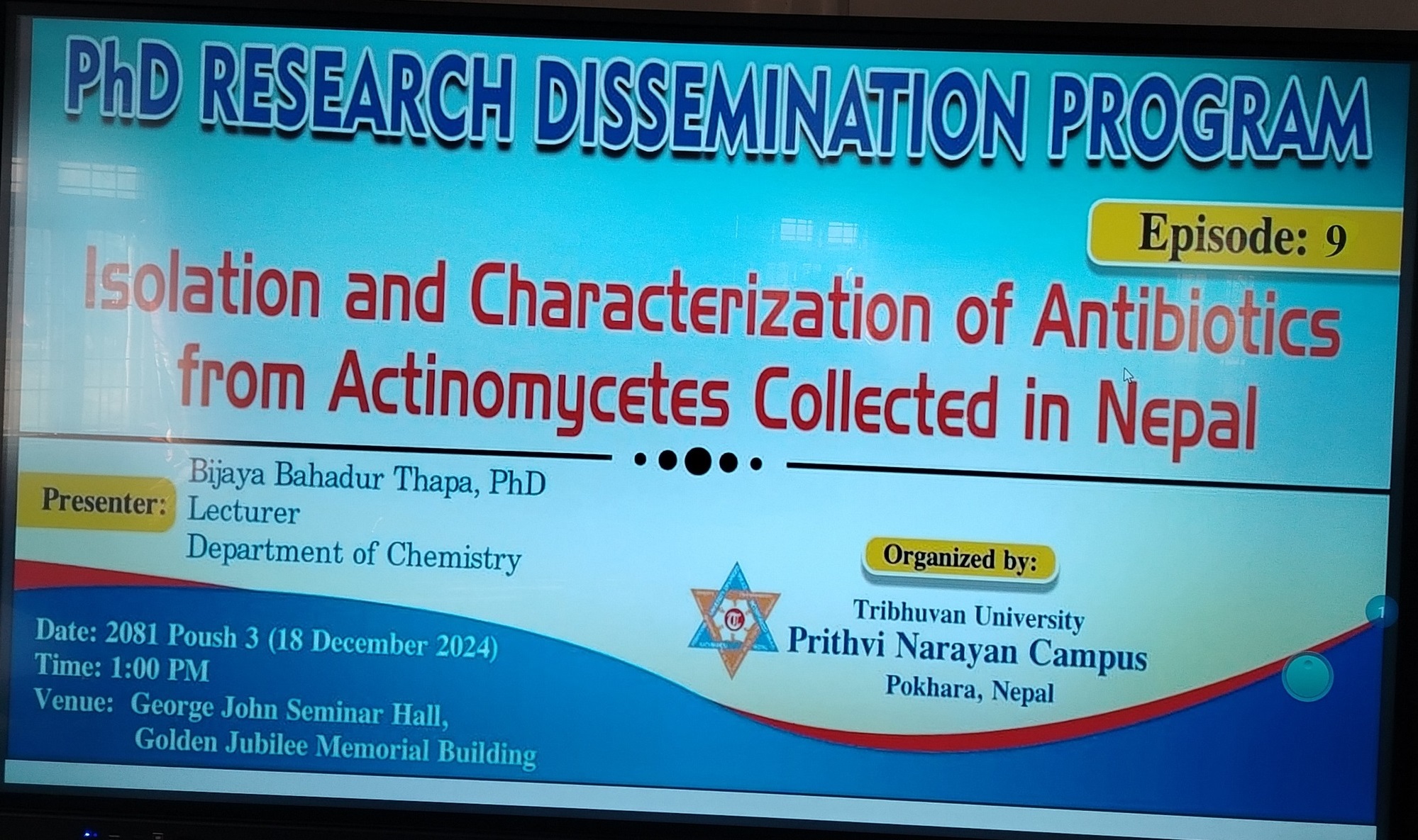 9th episode of phd research dissimination